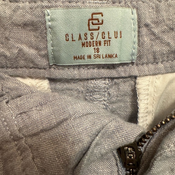 Set of 2 Boys Size 18 Dress Shorts: Gray & Light Blue - Picture 3 of 8